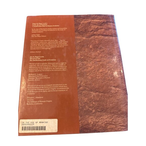In The Age Of Mankind Hardcover Book Roger Lewin Smithsonian 1988 First Edition - Picture 2 of 6